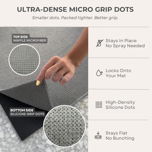 AYRA Non-Slip Yoga Towel 72x26 in with Grip Dots for Hot Yoga