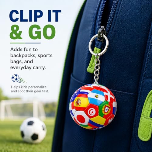 Soccer Keychain Gift Set with Pin and Tattoos for Fans