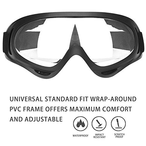 GUSTYLE 2 Pack Children's Safety Glasses with Wind Resistance Perfect