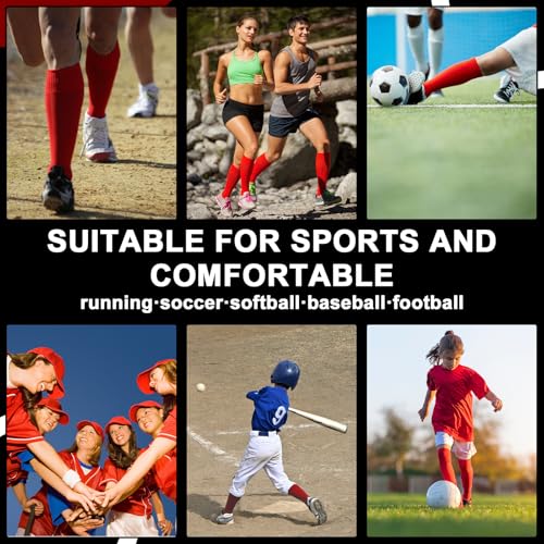 Kids Knee High Soccer & Baseball Socks - Medium Red