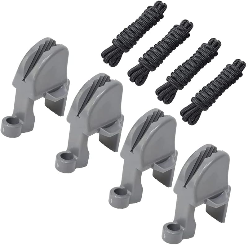 4 Pack Boat Fender Clips Adjustable Marine Bumper Holders for Pontoon Rails