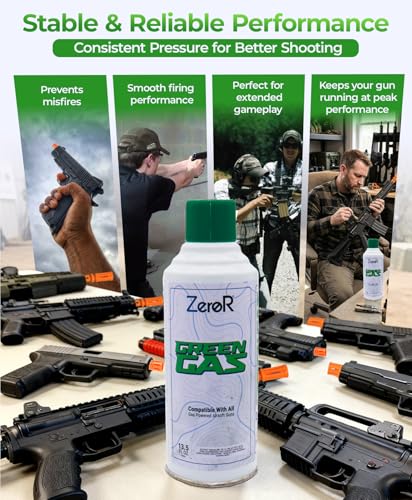 Green Gas for Airsoft Pistols - 2 Cans, 13.5 fl oz Each