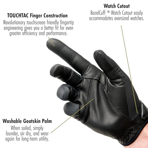 Lightweight Patrol Gloves with Goatskin Palm & Touchscreen