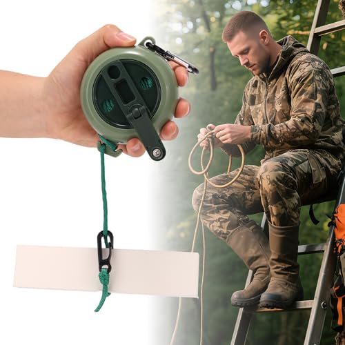 Hunting Tree Stand Gear Hoist 33ft Retractable Bow Rope Lifter for Tree Stands