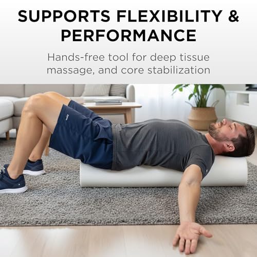 THERABAND Pro Foam Roller 6in x 36in Round for Muscle Recovery & Physical Therapy