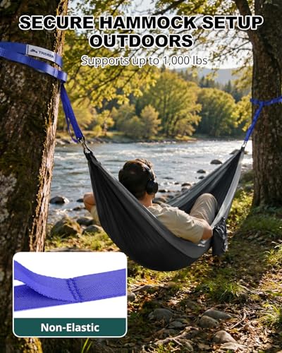 Non-Elastic Stretching Strap with Loops for PT & Rehab - Royal Blue 75"x1"