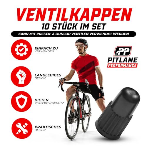Bicycle Presta Valve Caps - 10-Pack Protective Dust Covers for Bike Tires