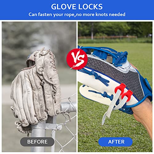 32 Pack Baseball Glove Lace Locks - Elastic Repair Set