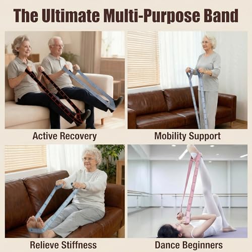 Resistance Bands for Home Workouts - Pink, 12 Loops