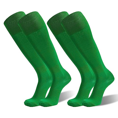 Cushioned Knee High Soccer & Softball Socks - X-Large Green