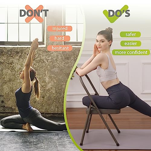 Yoga Auxiliary Chair with Lumbar Support - Grey
