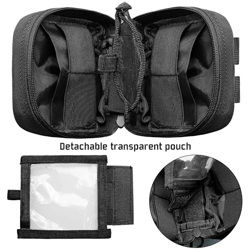Small Admin Pouch - 1000D Tactical Molle EDC Waist Belt Bag - Black