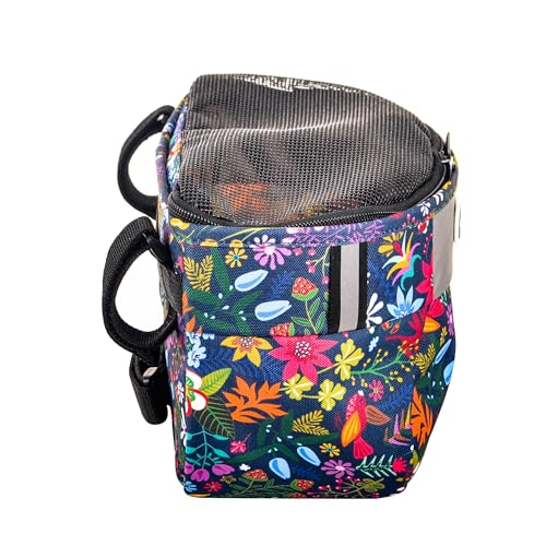 Kids Bike Basket - Durable Waterproof Handlebar Bag for Boys & Girls, Colorful Flower