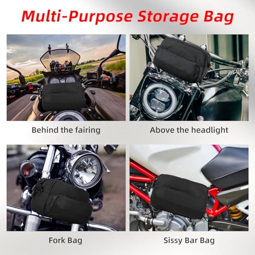 Universal Motorcycle Handlebar Bag Waterproof Storage for Bikes & ATV