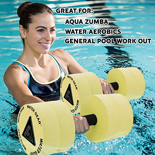 Water Gear Resistance Bells - Water Fitness Pool Exercise Equipment - Yellow / 60% Resistance