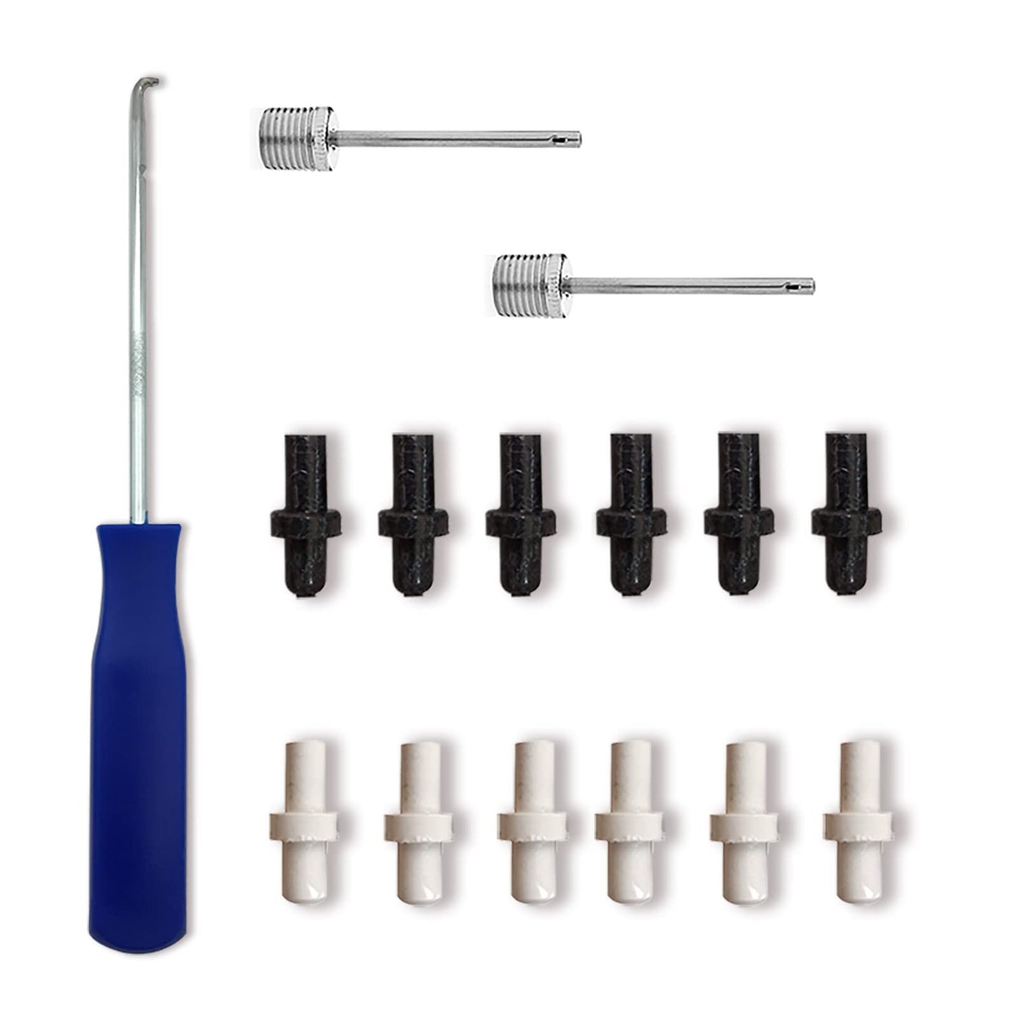 MINDCOLLISION Basketball Valve Replacement Valve, Sports Ball Leak Repair Kit, Sports Ball Doctor, White and Black Valve, Suitable for Basketball, Football, Volleyball,Package 2