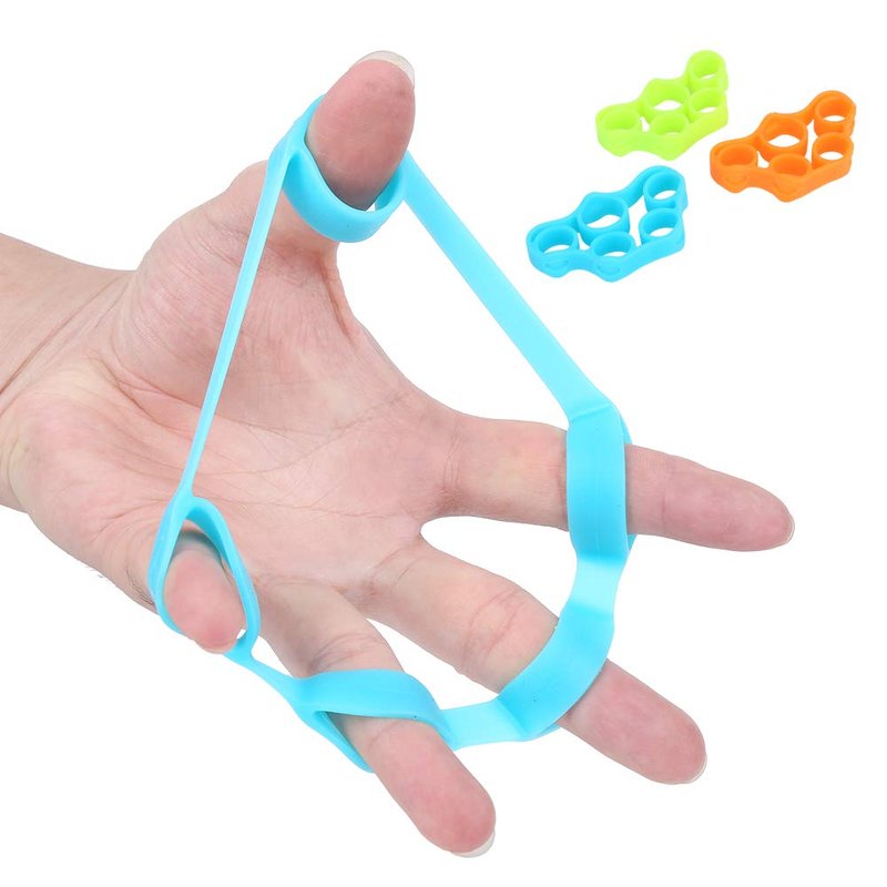 Finger Exerciser, Hand Grip Strengthener, (3PCS) Grip Strength Trainer Forearm Grip Workout, Finger Stretcher, Relieve Wrist & Thumb Pain, Carpal Tunnel, Great for Rock Climbing and More, Hand Gr