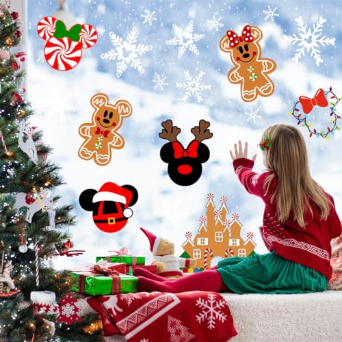 Gingerbread Christmas Window Clings - 9 Sheets Decorations