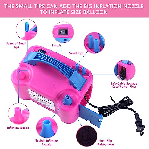 Electric Balloon Pump with Dual Nozzle - Fast Inflator for Parties