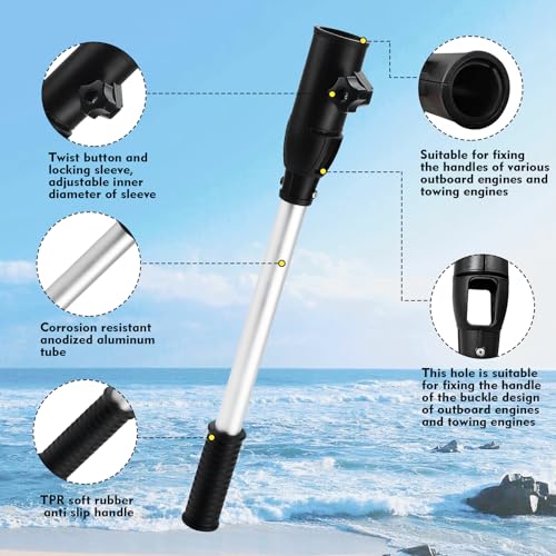 Tiller Extension Handle for Outboard & Trolling Motors - 17.5 Inches