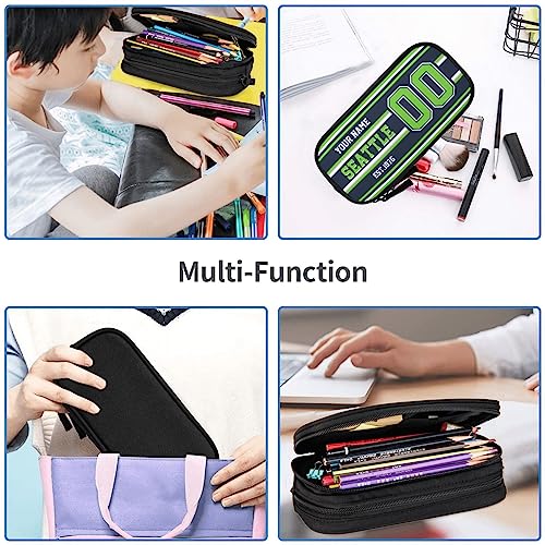 Custom Seattle Pencil Case - Personalized Football Style Gift