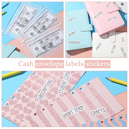 128 Cash Envelope Label Stickers for Budget Planning - Vinyl Stickers
