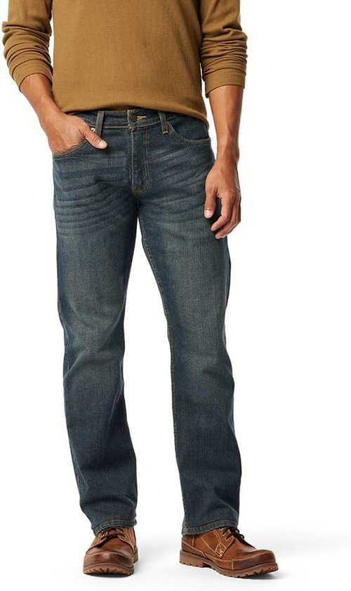 Levi Strauss Signature Gold Men's Straight Fit Jeans - Comfortable & Stylish | Classic Blue Denim
