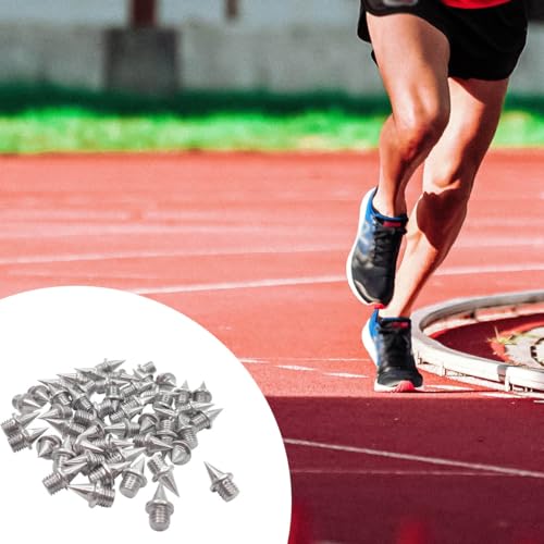 50pcs 1/4 Inch Steel Track & Cross Country Spikes with Wrench