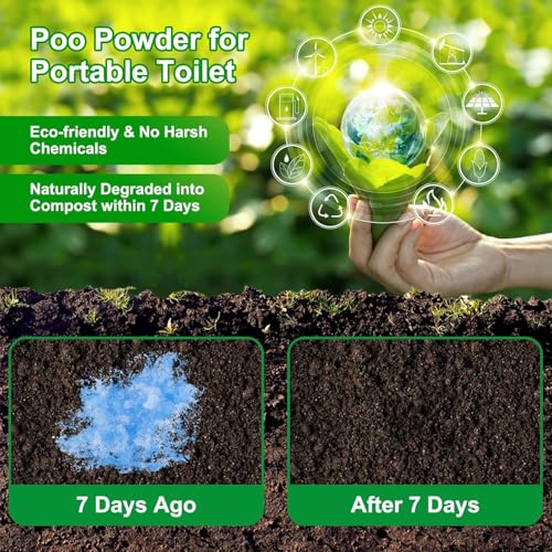 Poo Gel for Portable Toilet - Lemon Scent, 25 Packs