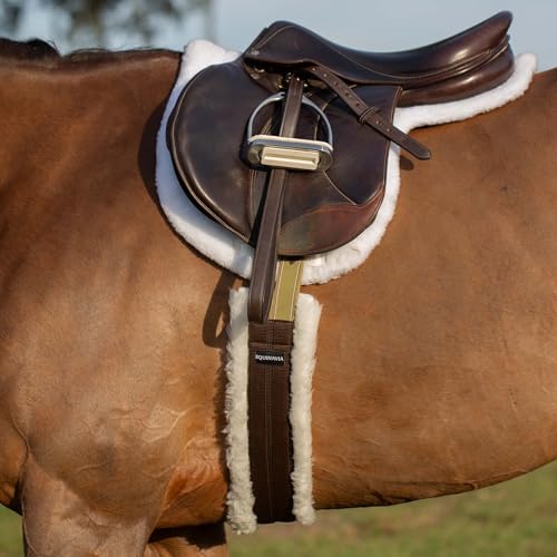 Equinavia Saga Fleece Long Girth, 52 in brown | Adjustable English Horse Girth