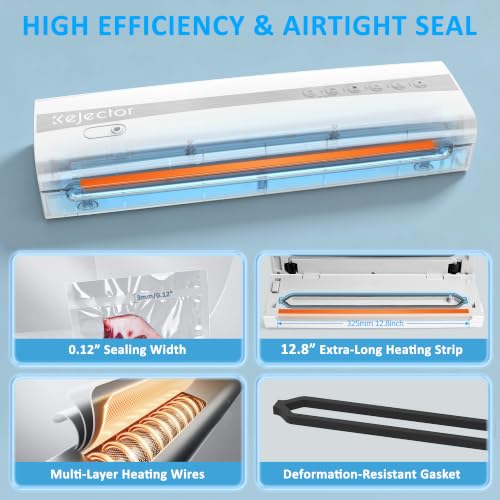 11-in-1 Food Vacuum Sealer with Moisture Sensor - White