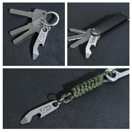 Leaf Pond 3-Pack Stainless Steel Bottle Opener Keychains with Pry Bar & Can Opener