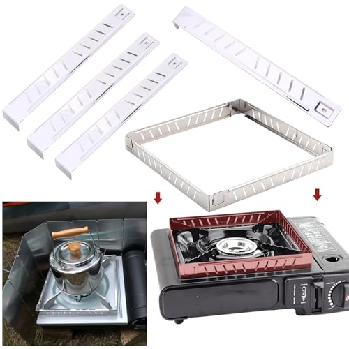 Camping Stove Wind Guard - 2 Pack Stainless Steel Windshield