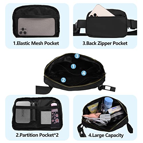 Lightweight Waterproof Fanny Pack for Travel - Black