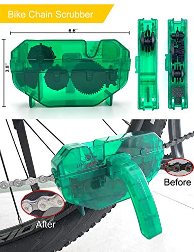 Bicycle Cleaning Kit - 7-Piece Chain Maintenance Set with Degreaser & Lubricant