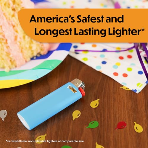 BIC Maxi Pocket Lighters - Long-Lasting, Child-Resistant, 10-Pack