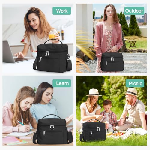 DALINDA Insulated Lunch Box Women Men Leak-Proof Cooler Bag