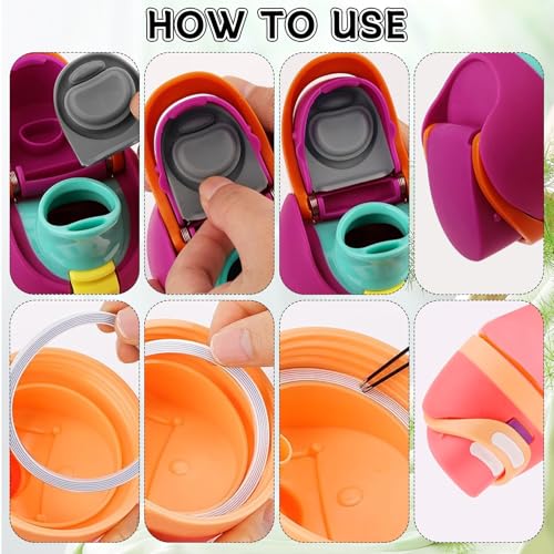 Replacement Rubber Seal Set for Owala FreeSip - 6 Grey Parts