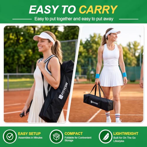Fitycsw 6ft Mini Pickleball Practice Net - Pale White Portable & Quick Setup