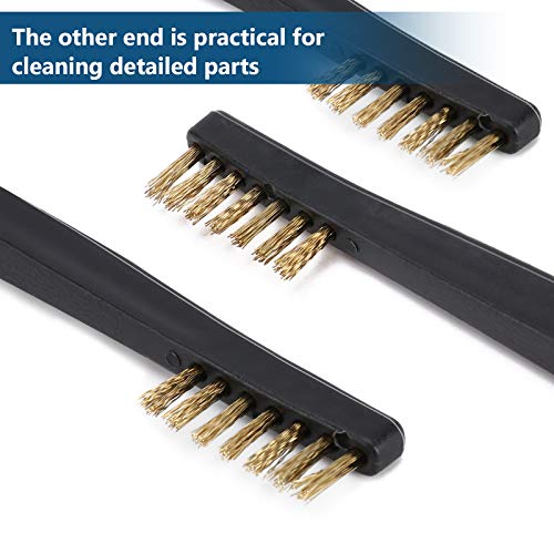 Accmor Scratch Brush Set for Gun Cleaning, Double-Ended Wire Bristle Brushes 9 Packs, All Purpose Gun Cleaner Kit, Handy Brass Scrub for Cleaning Welding Slag/Paint/Rust/Dirt