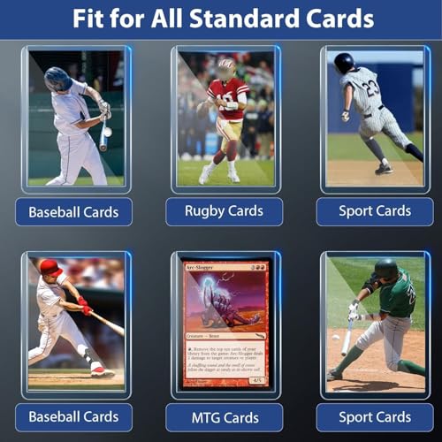 200 Card Sleeves Set - Hard & Soft Plastic Trading Card Protectors