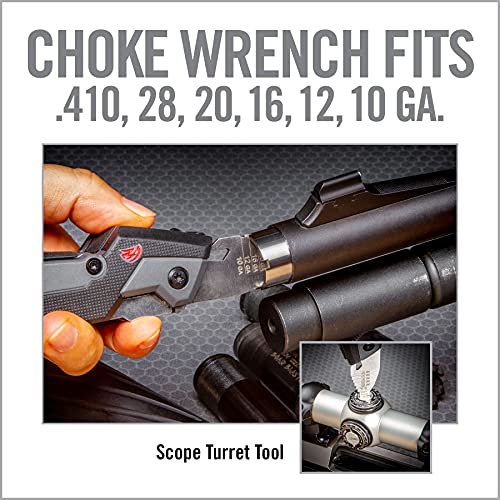 Real Avid Gun Tool Pro, 30-in-1 Gun Multitool for Shotgun & Rifles | Includes Choke Wrench,Bit Driver,Screwdrivers,Allen Set,Turret Tool,Tap Hammer & Files for Gunsmithing