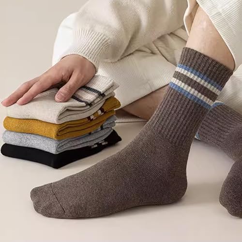 Retro Striped Cotton Socks - Soft & Breathable, Size 5-10, Style13-3pairs