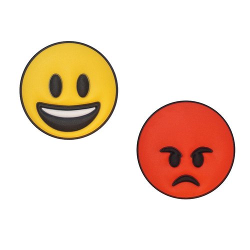 Oversized Happy Face and Angry Face Tennis Dampener for Rackets - 2-Sided Shock Absorber Tennis Accessories Pack of 2