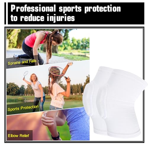 Elbow Protector Pads - Breathable Anti-Collision Design - White