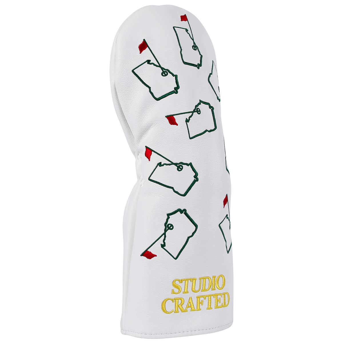 Studio Crafted Augusta Georgia Golf Driver Fairway Woods Hybrid Headcover Whte (Driver Cover)