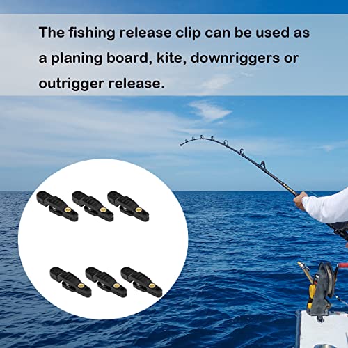 SAUYRASY Black Heavy Tension Snap Release Clips for Fishing Tackle & Downrigger