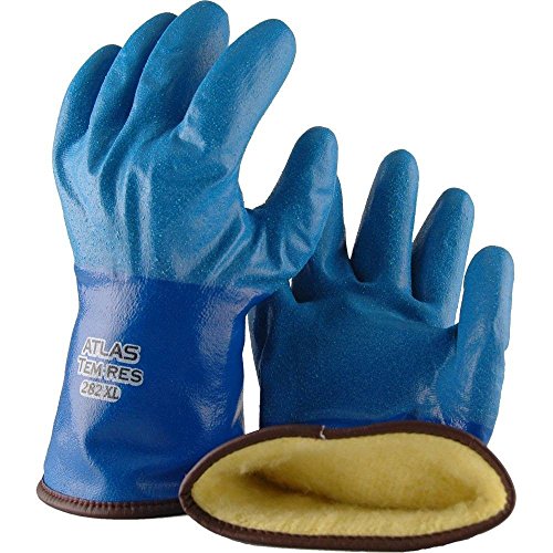 SHOWA TEMRES 282 Polyurethane Coated Waterproof Insulated Winter Work Gloves with Nylon Blend Liner, Medium (1 Pair)