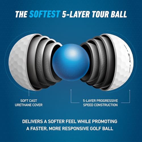 TP5 Golf Balls - White - One Dozen - 5 Layer Construction