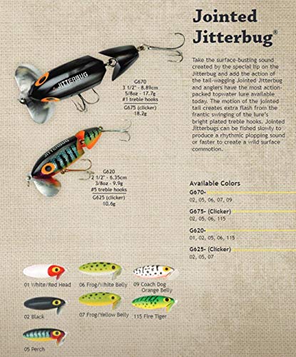 Topwater Bass Fishing Lure - Arbogast Jitterbug 3.5" Black